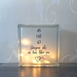 Glasblock Vi två blev en