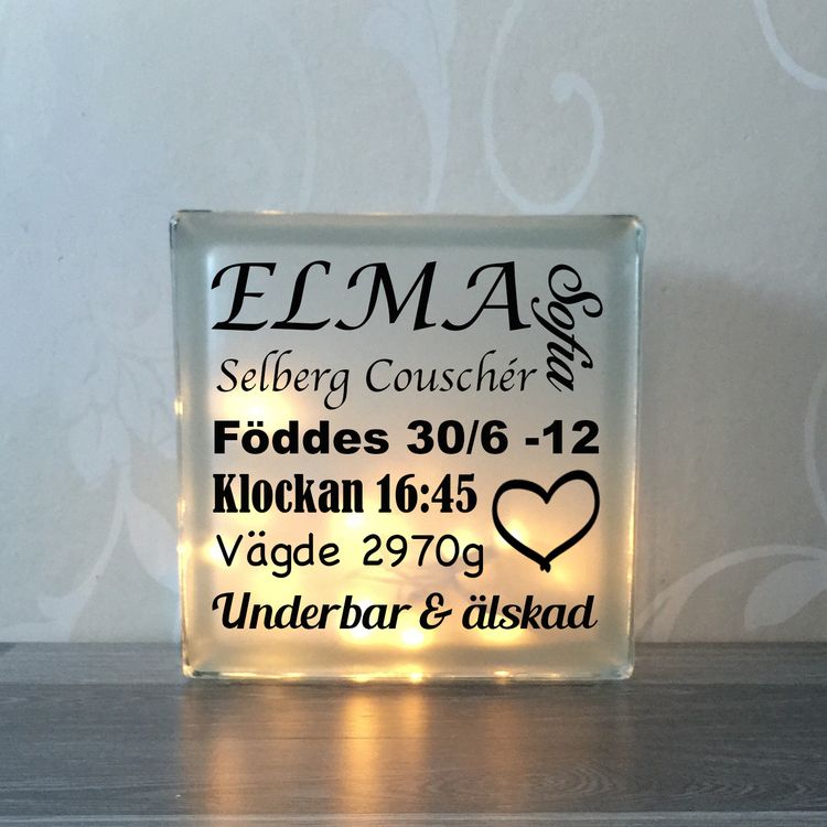 Text till glasblockslampa Nr4