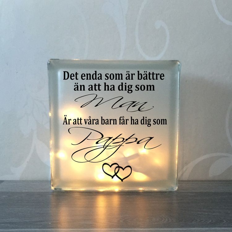 Text till glasblockslampa Nr20