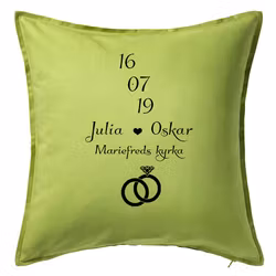 Kuddfodral Datum och kyrka