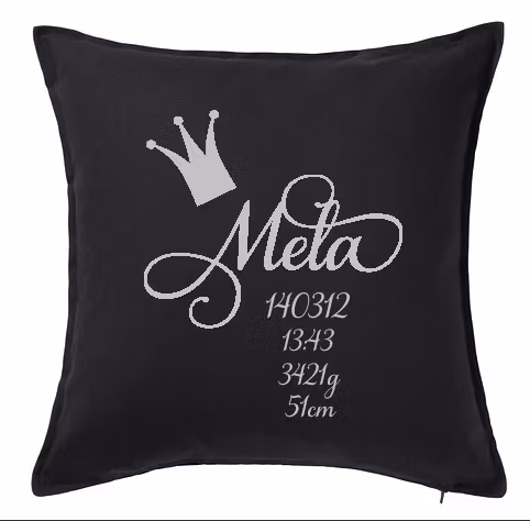 Kuddfodral Födelseinfo Krona