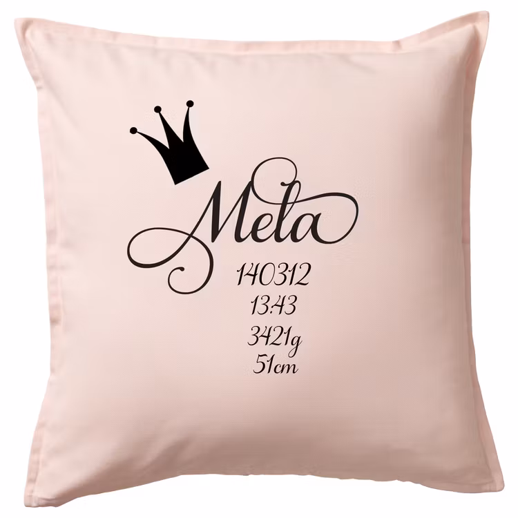 Kuddfodral Födelseinfo Krona