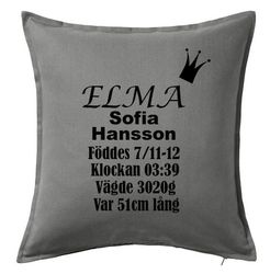 Kuddfodral Födelseinfo Födelse