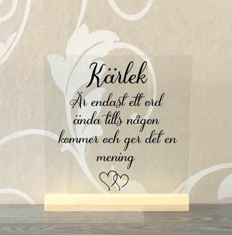 Glasplatta Kärlek alt 12