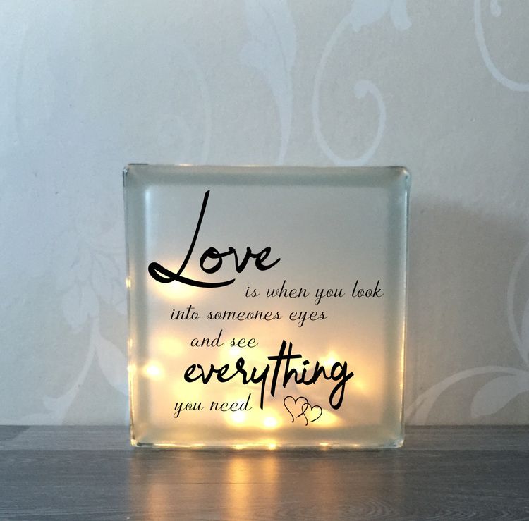 Glasblock Love is everything