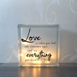 Glasblock Love is everything