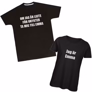 T-shirt (Partröjor) med Namn – Perfekt för Festen