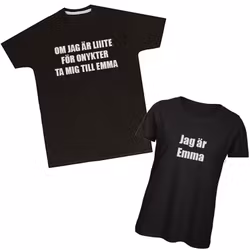 T-shirt (Partröjor) med Namn – Perfekt för Festen