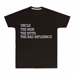 T-shirt Herr – ”Uncle, the man, the myth, the bad influence”