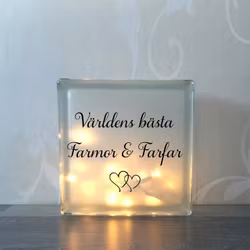 Glasblock Världens bästa...