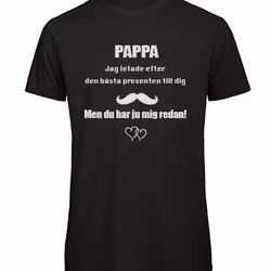 T-shirt Herr – ”Den bästa presenten” (Valfri text)