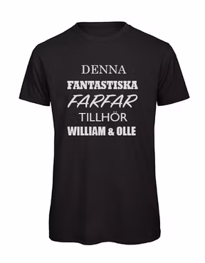 T-shirt Herr – ”Denna fantastiska [titel] tillhör…” (Valfri text)
