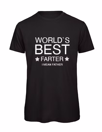 T-shirt Herr – World’s Best Farter (I Mean Father)