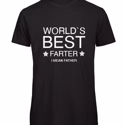 T-shirt Herr – World’s Best Farter (I Mean Father)