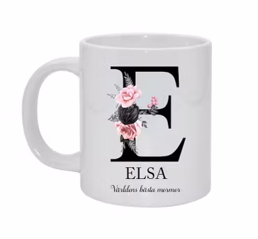 Blommig bokstav...Bild & text