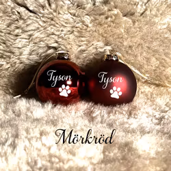 Julkula glas - Namn och tass