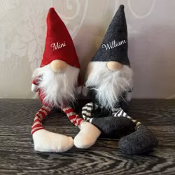 Tomte med långa ben