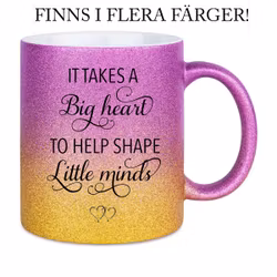 Glittermugg Big heart