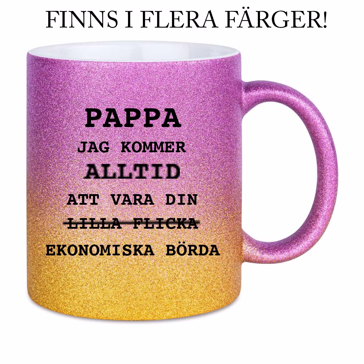 Glittermugg Ekonomiska börda