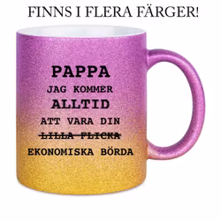 Glittermugg Ekonomiska börda