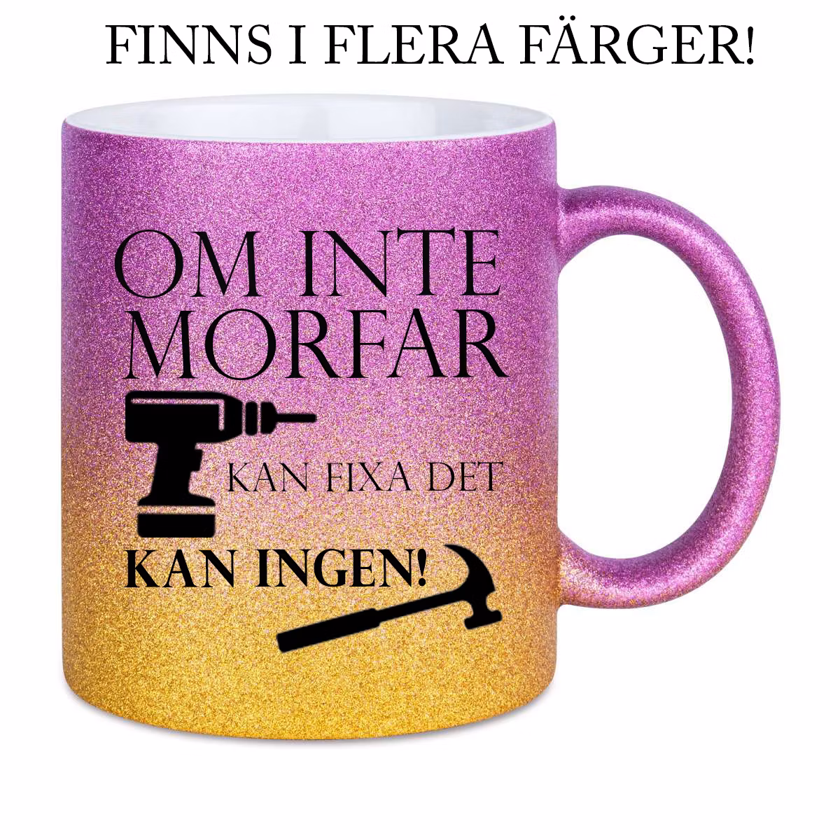 Glittermugg Om inte
