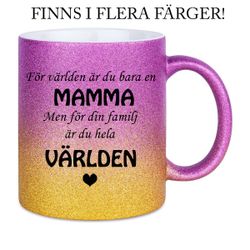 Glittermugg Hela världen