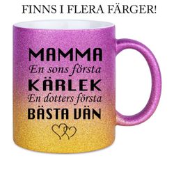Glittermugg Mamma Son/dotter
