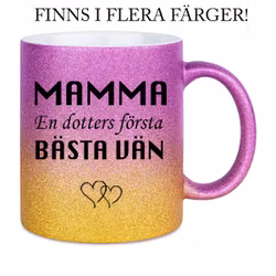 Glittermugg Mamma Dotter