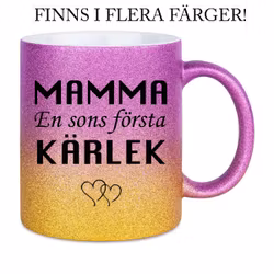 Glittermugg Mamma Son