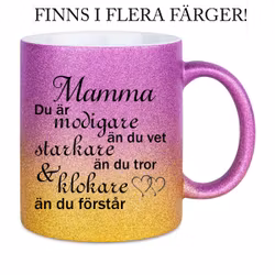 Glittermugg Mamma