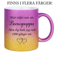 Glittermugg Man väljer inte