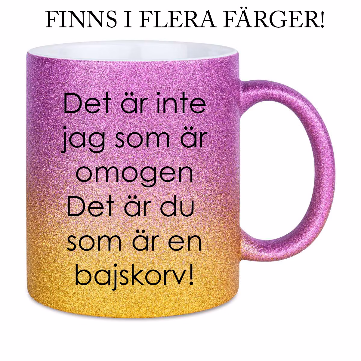 Glittermugg Omogen
