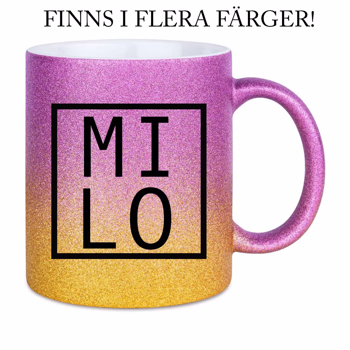 Glittermugg Kvadrat
