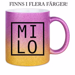Glittermugg Kvadrat