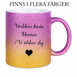 Glittermugg Världens bästa