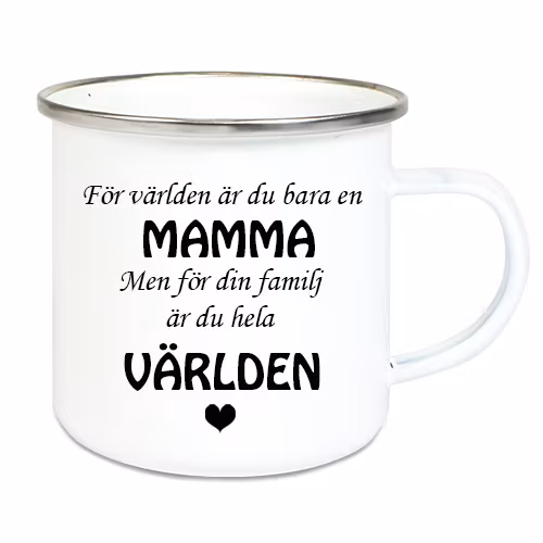 Emaljmugg Hela världen
