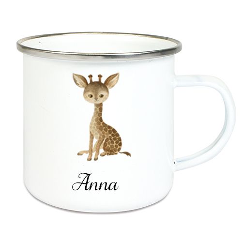 Emaljmugg Giraff