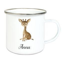 Emaljmugg Giraff