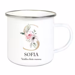 Emaljmugg Guldig bokstav