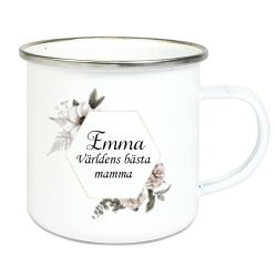 Emaljmugg Hexagon