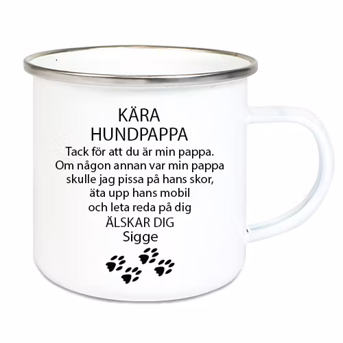 Emaljmugg Kära hund...Alt3