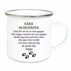 Emaljmugg Kära hund...Alt3