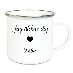 Emaljmugg Jag älskar