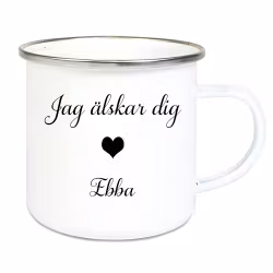 Emaljmugg Jag älskar
