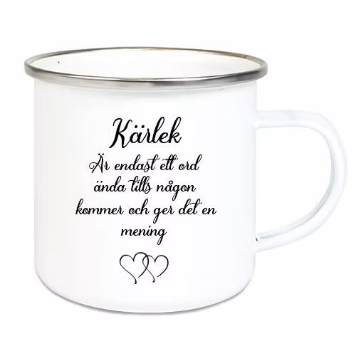 Emaljmugg Kärlek