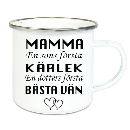 Emaljmugg Mamma Son/dotter