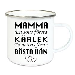 Emaljmugg Mamma Son/dotter