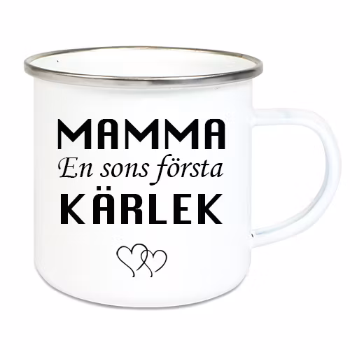 Emaljmugg Mamma Son