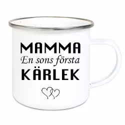 Emaljmugg Mamma Son