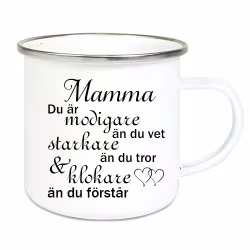 Emaljmugg Mamma